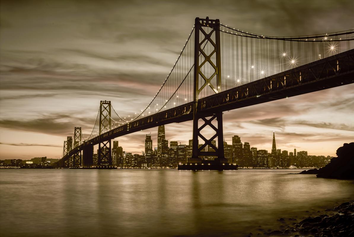 bay bridge city photography by jongas retro style 