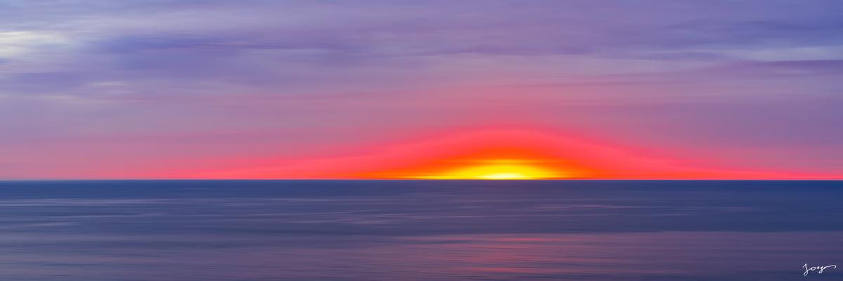 abstract photo of sunset in big sur california purple color