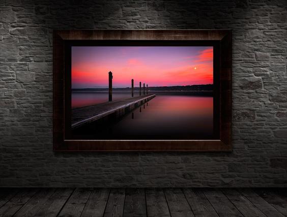museum quality wall art by jongas washington photography pier during sunset overlooking hood canal