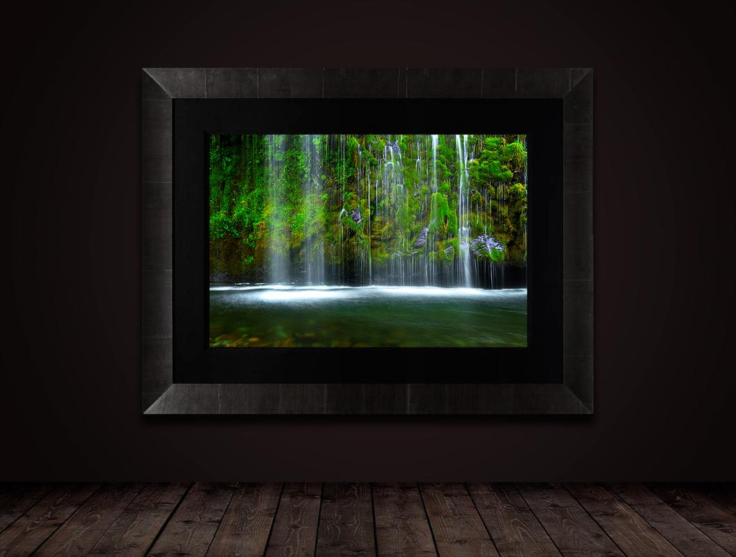 waterfalls luxury fine art wall decor roma frame dark