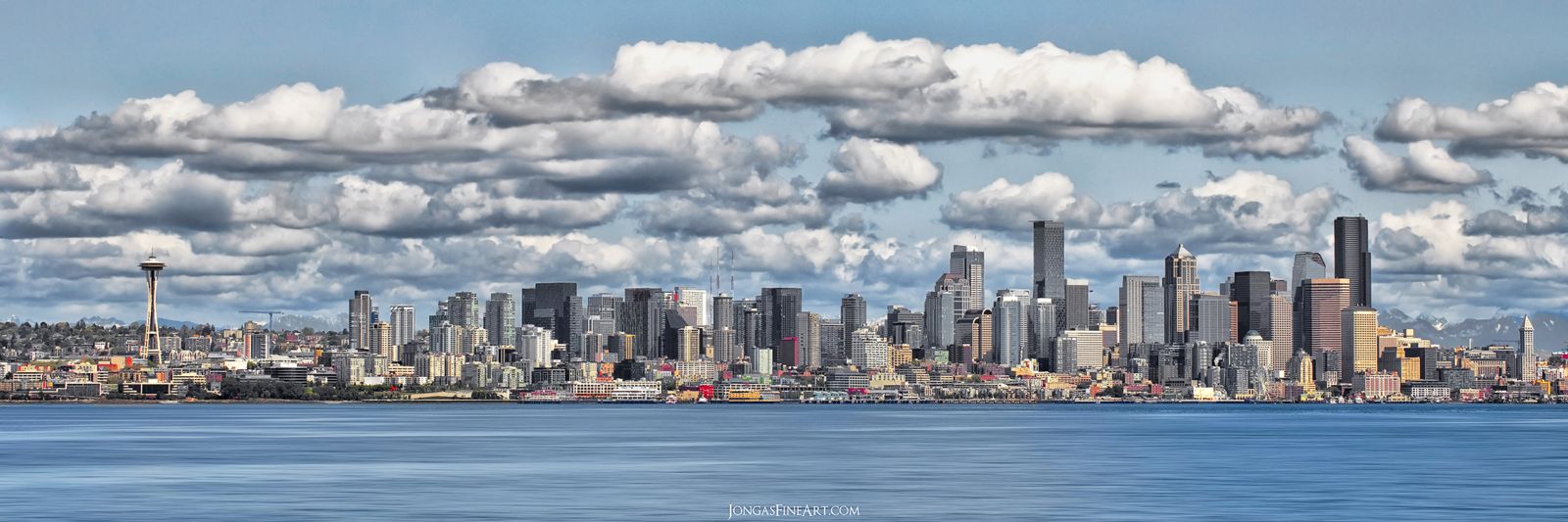 seattle skyline photo panorama print