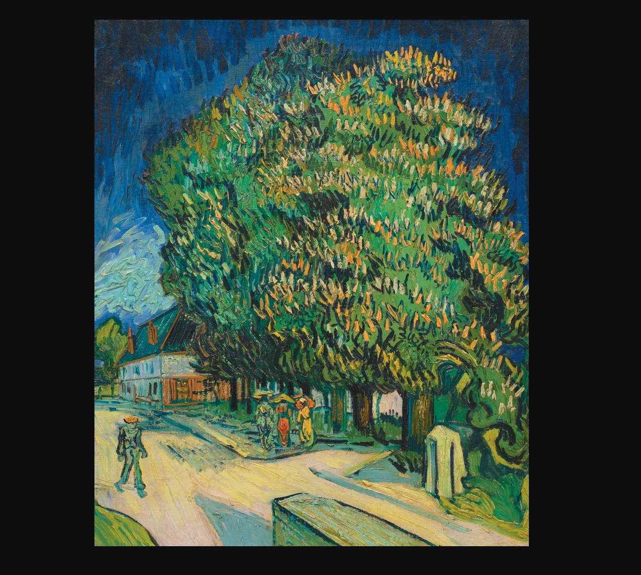 expensive artworks chestnut trees in blossom gogh