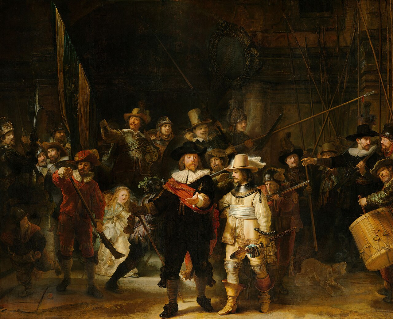 The Night Watch by Rembrandt van Rijn — famous oil painting example jongas blog