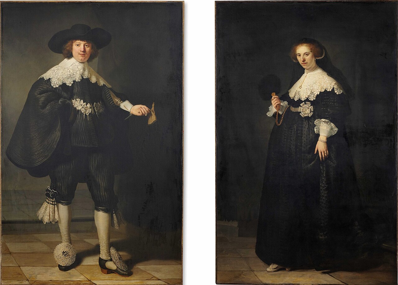 Pendant Portraits of Maerten Soolmans and Oopjen Coppit — Rembrandt example