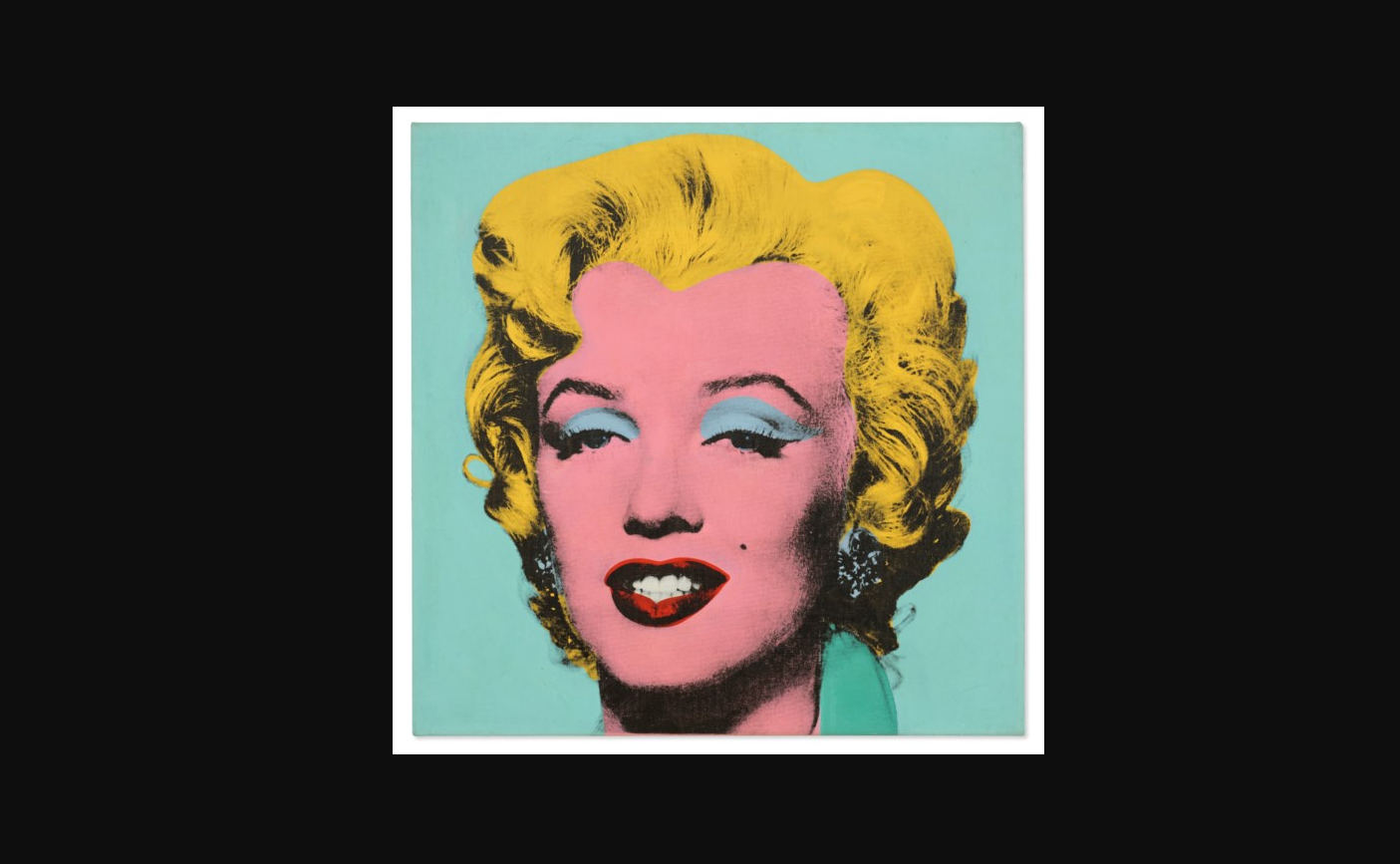 Shot Sage Blue Marilyn — Andy Warhol example