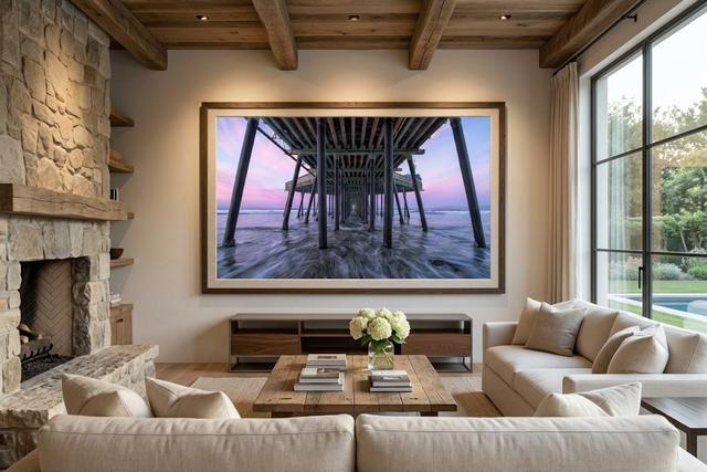 artwork 981 on wall in luxury living room