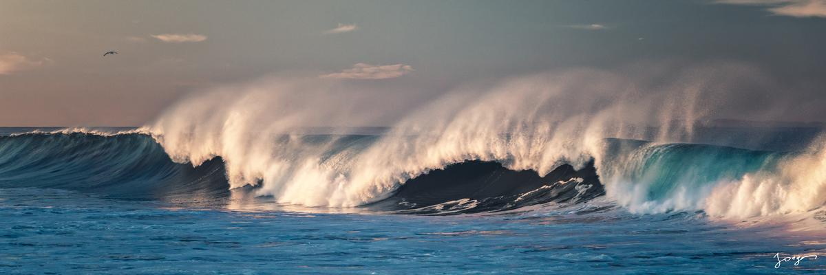 ocean photography panorama blue wave fine art by Jongas