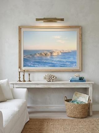 Delicious print by Eddie Jongas framed on a wall in beach style home