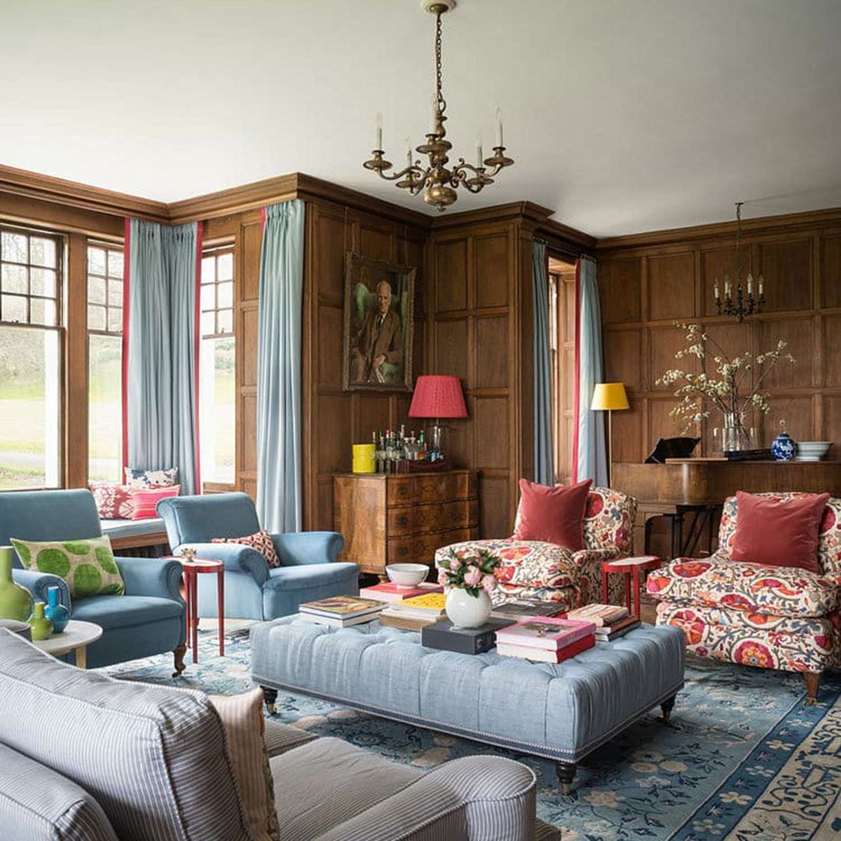 family room english country house interior design
