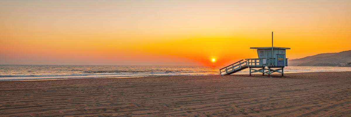 modern wall art by jongas california sunset lifeguard beach