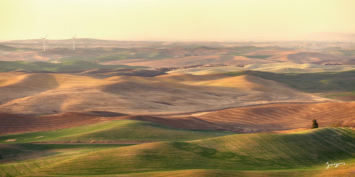 palouse photography of rolling hills from steptoe buttee modern wall art by jongas