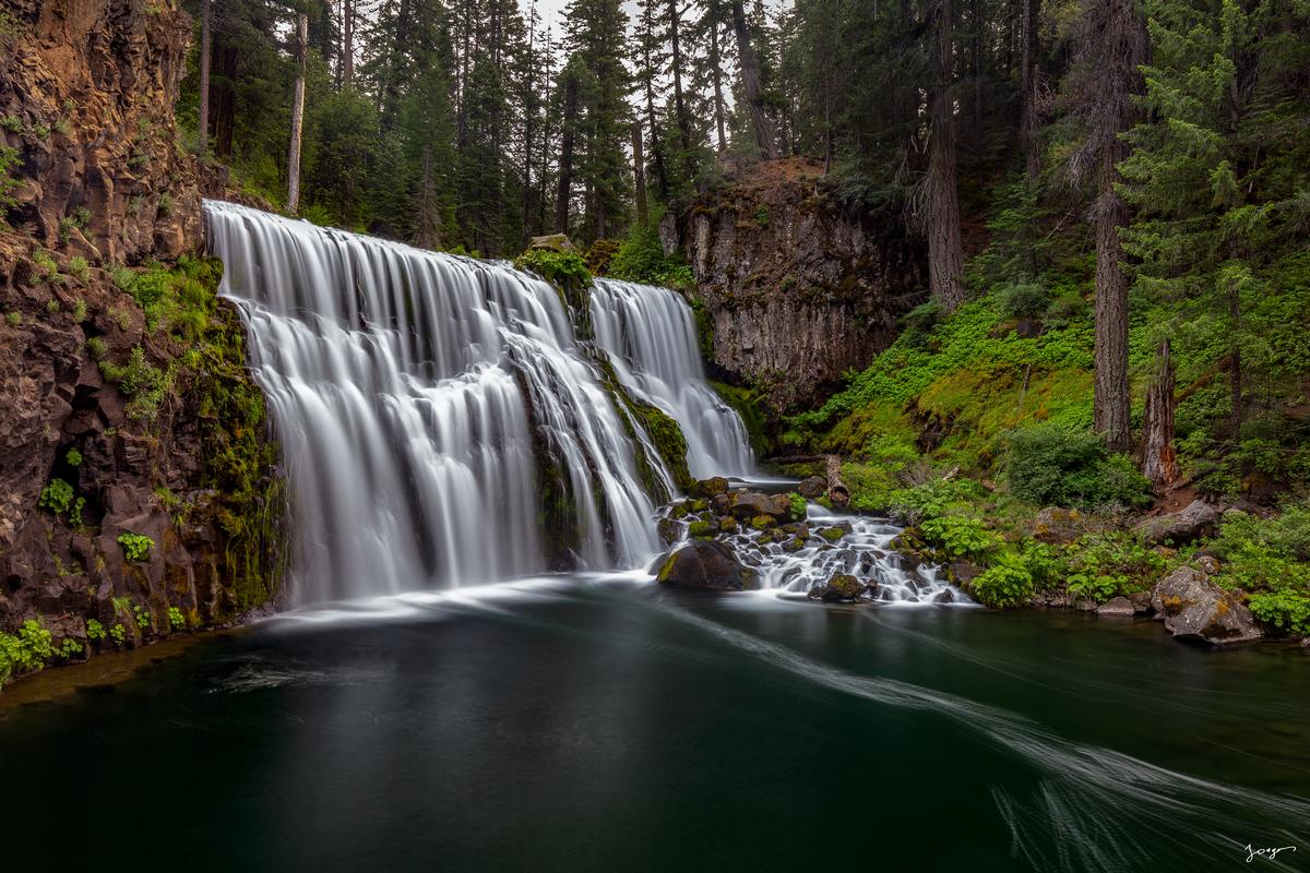 landscape art waterfall photo northern california