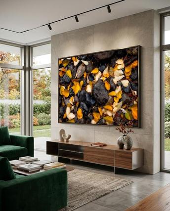 gifts of fall modern fine art photography print on a wall by Eddie Jongas