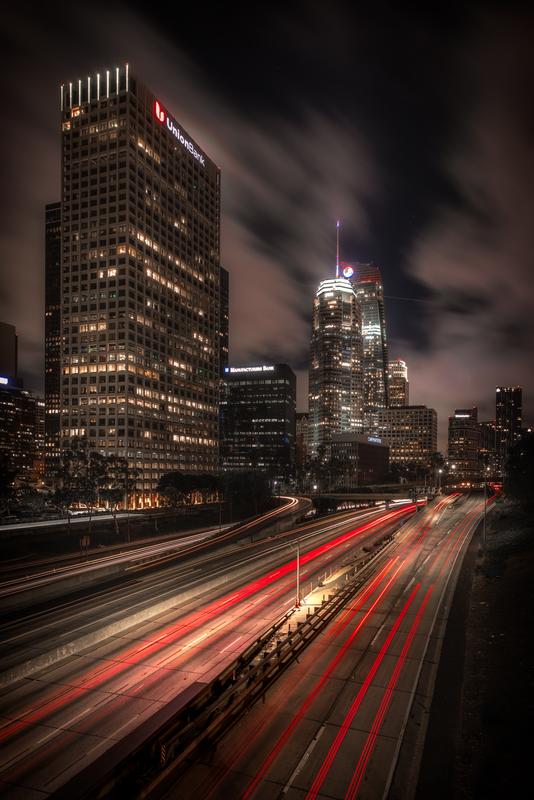 los angeles city photography at night luxury fine art