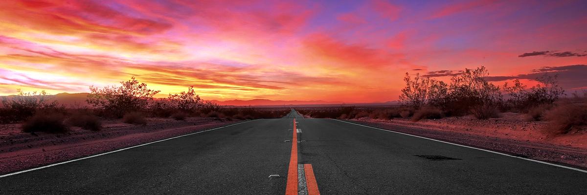 luxury fine art photography artwork road with pink sunset