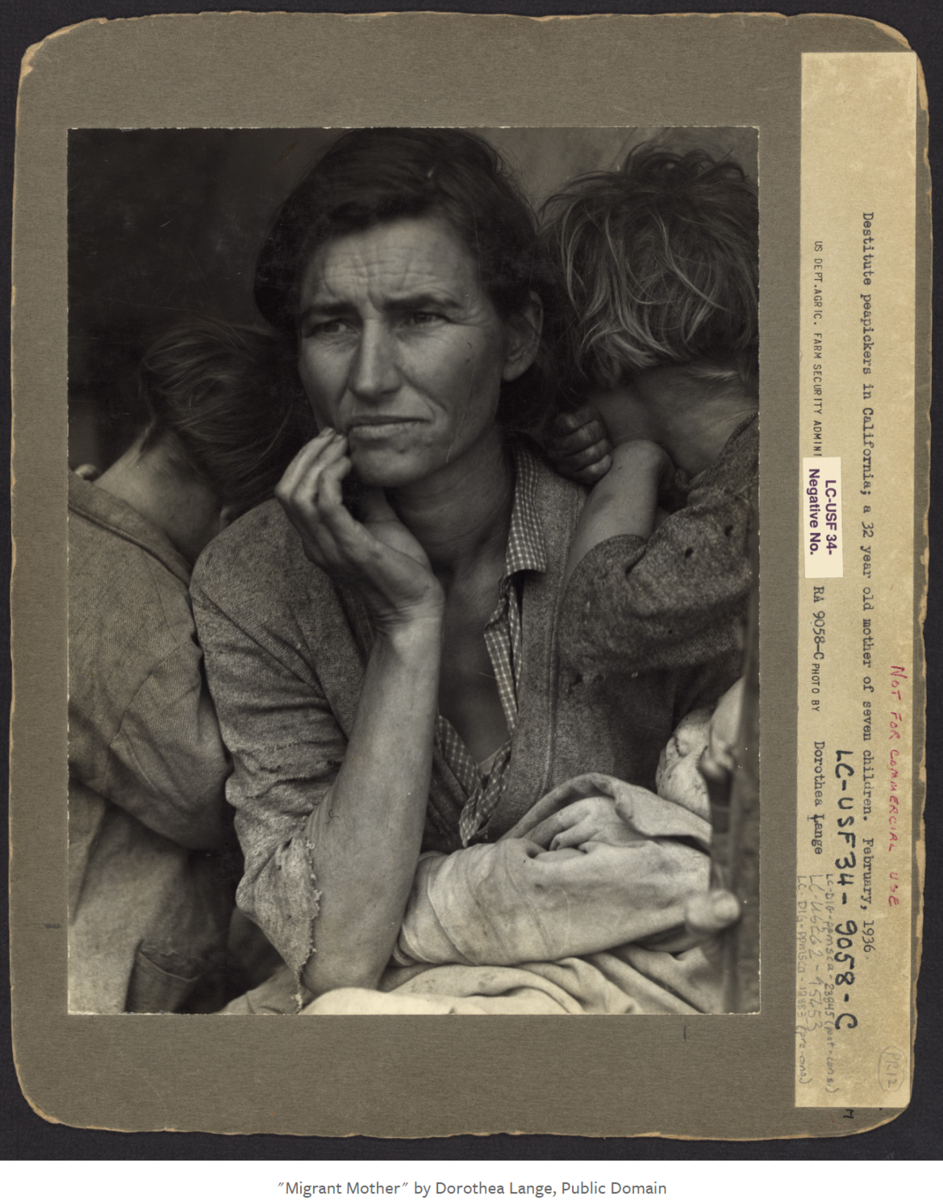 migrant mother- photo by dorothea lange woman with kids and baby