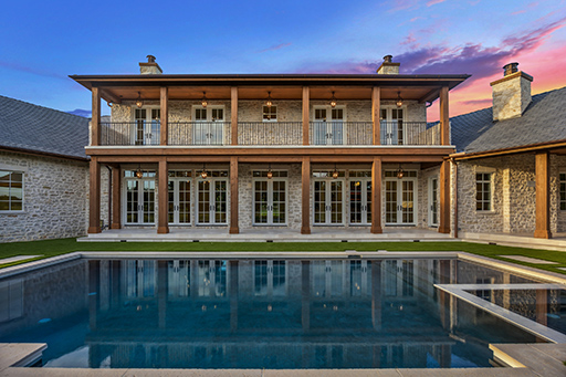 exterior with pool european farmhouse