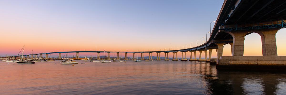 peter lik photography coronado bridge during sunrise