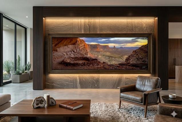 native breath by Eddie Jongas displayed as wall art in the lobby