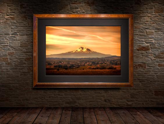 luxury fine art wall display framed mountain photography