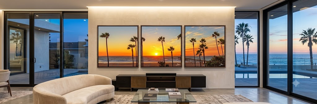 Perfect Dream by Eddie Jongas fine art triptych print in luxury home 3panel display