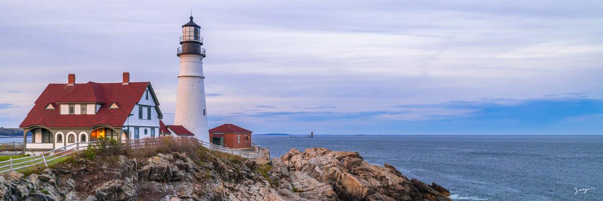 portland head lightouse maine during sunset oceanview