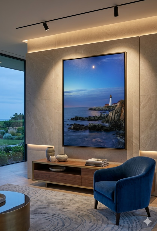 silent night masterpiece by eddie jongas wall display in family room