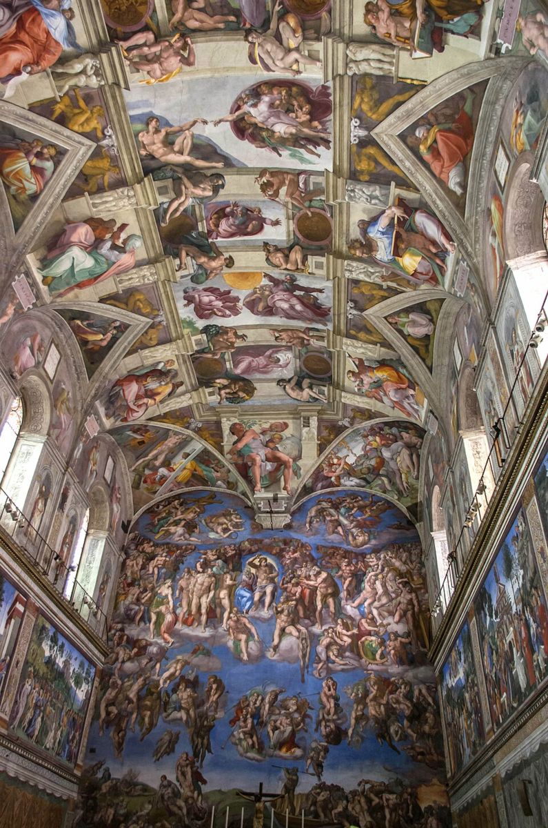 Sistine Chapel Ceiling by Michelangelo — classical fresco example jongas blog
