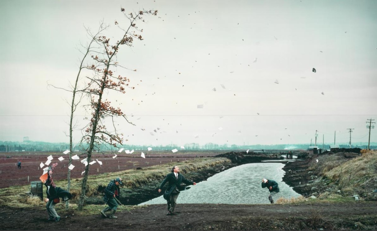sudden gust of wind conceptual photo