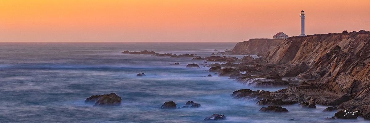 light house during sunset  large wall art in pastel colors p