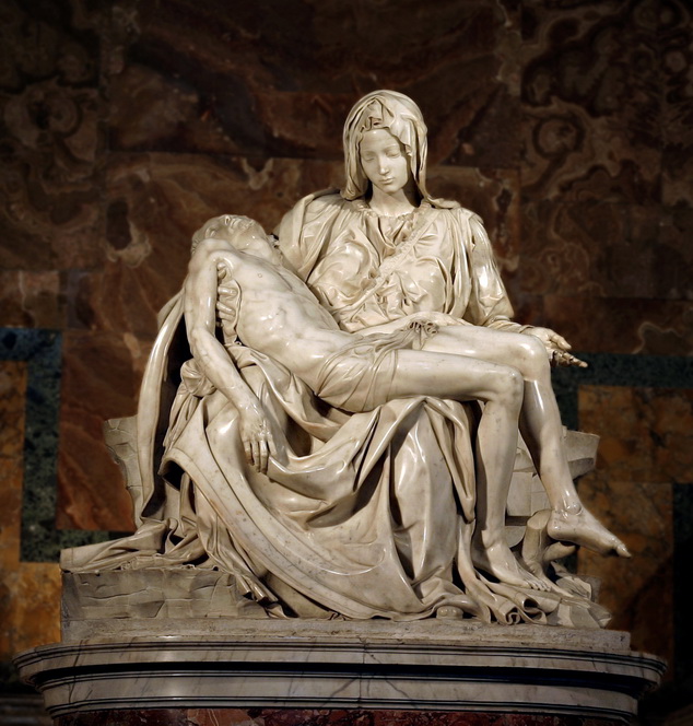 Pietà by Michelangelo, 1498–99 — St. Peter's Basilica, Vatican