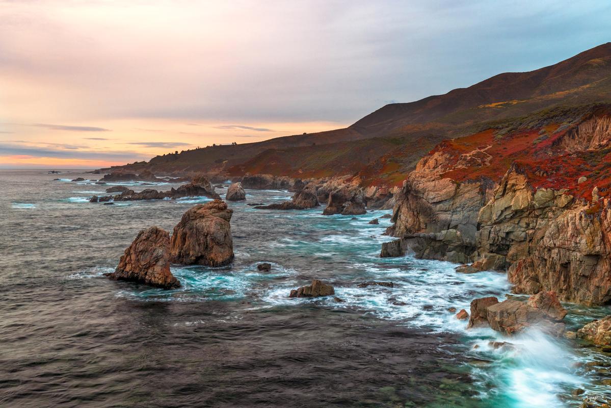 big sur photography at sunset garrapata state park