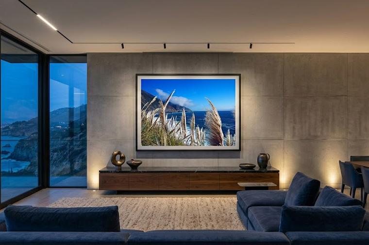 Windy day framed art wall display in family room by Eddie Jongas