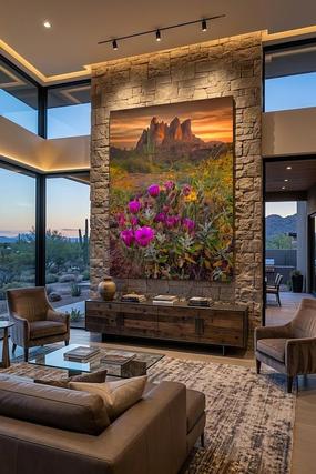 Wonder Bloom Fine art print displayed on wall framed by Eddie Jongas